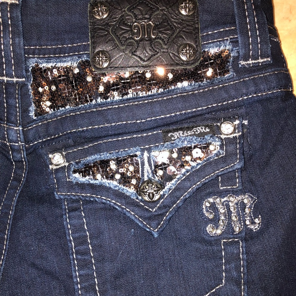 MissMe dark washed bootcut jeans